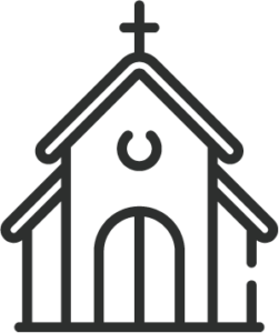 iglesia icono gris